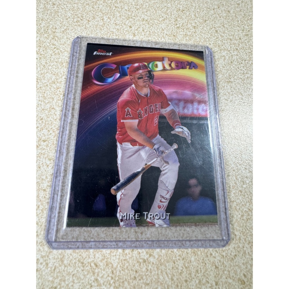 2025 Topps Finest Mike Trout Creators Insert C-22 Los Angeles‎ Angels MLB Card